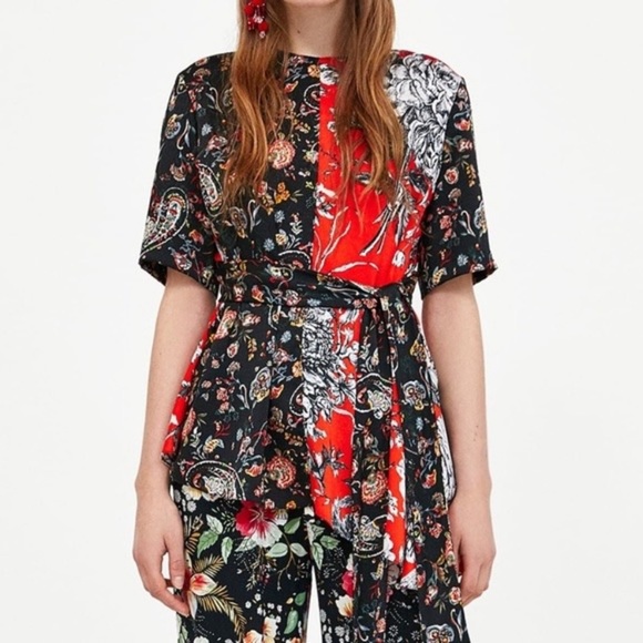 Zara Tops - Zara Patchwork Top- Size Large